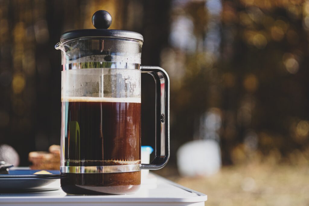 french press káva